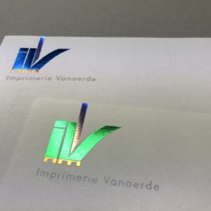 Dorure logo Imprimerie Vanaerde