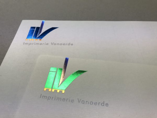 Dorure logo Imprimerie Vanaerde