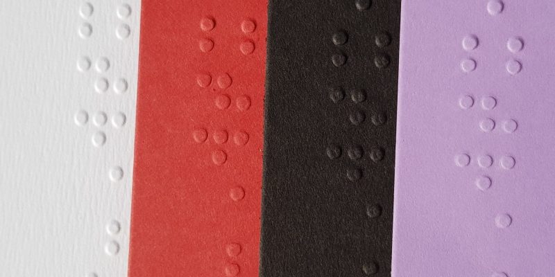 Echantillon Points de Braille - Papiers Multiples - variante 2
